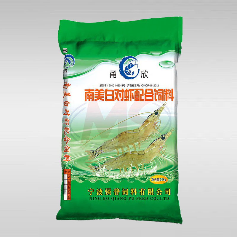 Packaging bag for compound feed of Penaeus vannamei